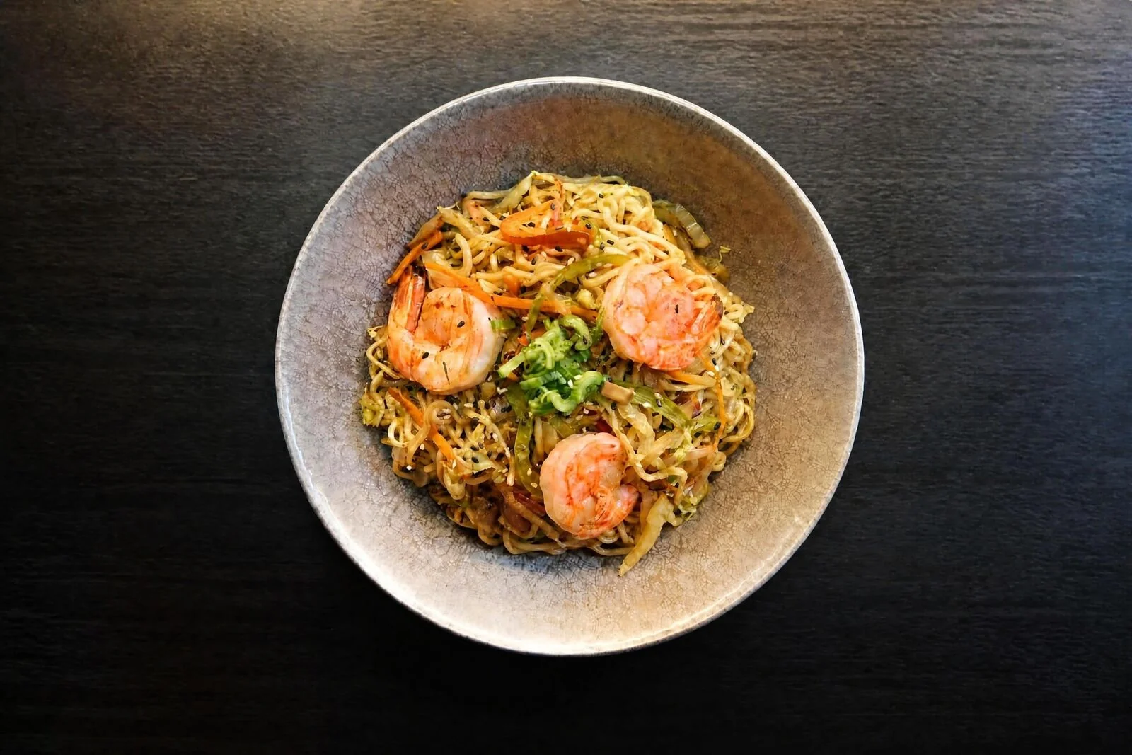 Yakisoba de langostino